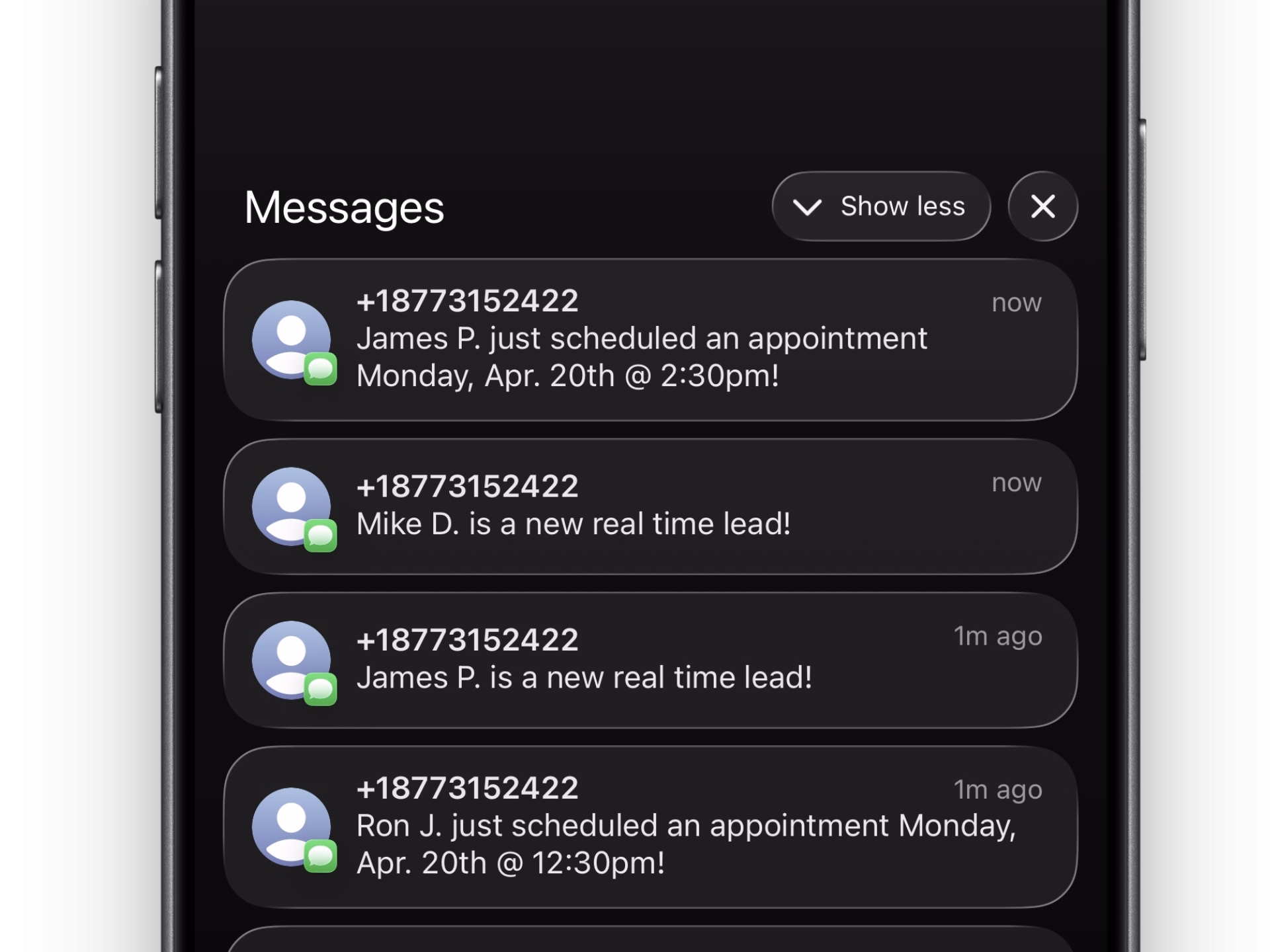 Real-time lead delivery
